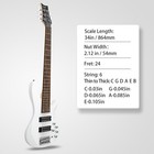 Glarry 44  Gib Electric Bass Guitar Basswood 6 String For Student With Bag
