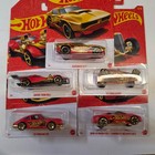 5 Car Set With Chase   2026 Hot Wheels Red Pearl   Chrome 59th Anniversary