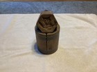 Antique 19thc Hexagonal Wooden Butter Mold   Stamp Set Rare Primitive Owl Carvin