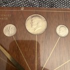 1964 Numismatic Desk Coin Clock 90  Silver Mcm Vintage