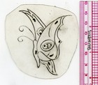 Original Antique Tattoo Flash Butterfly Stencil Acetate Breezy Rantoul Il  2x3