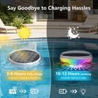 Solar Powered Floating Pool Lights 2 Pack   Pool Lights That Float With Remot   