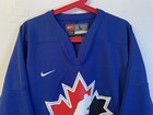 Vintage Nike Team Canada Hockey Jersey Mens Large Blue Maple Leaf Logo Y2k Rare
