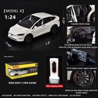 1 24 Scale Tesla Model X Car Diecast Model Alloy Toy Vehicles With Charger