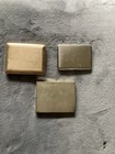 3 Different Vintage Cigarette Cases   brass Ikora  Silverplate