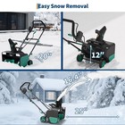 20  Corded Electric Snow Blower With Dual Led Lights 180   Chute For 25ft Throw