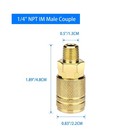 2 Packs 1 4  Npt M-style Quick Connect Air Hose Fittings  High Flow Industria   