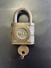 Vintage Yale Brass Padlock Lock With Key  In Working Order Brass