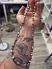 Sterling Silver Native American Sw Navajo Pearl Saucer Melon Bead Necklace  925