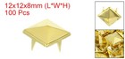 100 Pcs Pyramid Rivets For Clothing  12mm 4-jaw Square Rivets  Gold