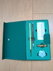 Kusamakura Calligraphy Brush Set Green Ink Stone Vintage Suzuri Grinder Shodo