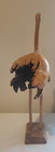Vintage Mid Century Burl Wood Bird Egret Crane Ostrich Figurines 9 5 Inch