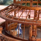 Vintage Chinese Wicker Birdcage Porcelain Water Food Bowls Intricately Carved