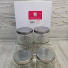 4 Clear Kate Aspen Garden Blooms Glass Votive Jar Candle Holders Wedding Shower