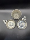 Vintage Williamsburg Pewter Lot Kirk Stieff Porringers Jefferson Cup 3pc