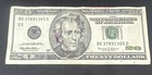 Vintage Series 1999  20 Dollar Bill Federal Reserve Note  cut Error 