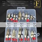 20 Pcs Fishing Lures Metal Spinner Baits Bass Tackle Crankbait Trout Spoon Trout