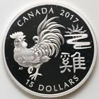 Canada  15 2017 Fine Silver 1oz  Proof  zodiac Year Of The Rooster   b34