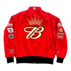 Budweiser King Of Beers  8 B Logo Sponsor Patch Racing Jacket Red black
