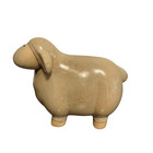 Vintage Glazed Ceramic Standing Sheep Statue