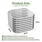 4 Pcs Galvanized Raised Garden Bed Outdoor  Metal Garden Bed For Vegetables     