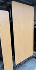 Palmer Hamilton 10ft Mobile Folding Cafeteria Table W  Benches   Casters Used