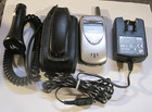 Vintage Motorola Flip Phone V60i  t  W car   Home Charger  Case For Parts repair