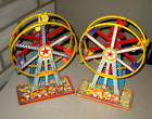 2- 1950 s Ohio Art- Tin Wind- Up The Giant Ride Ferris Wheel- Carnival Toy-17 