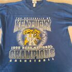 University Of Kentucky Mens Adult Extra Large Blue 1998 Ncaa National Champions