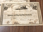 3 - 1859 Baltimore   Ohio Railroad Company Stock Certificates  100 A Share