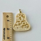 Vintage Chinese Hand Carved Ivory Color Pendant Horse Fisherman Asian Scene