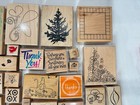 Huge Lot Of 70 Wood Rubber Stamps - Mixed Occasions Various Brands - Vintage
