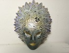 Vintage Handmade Ceramic Venetian Mask Metallic Wall Hanging 