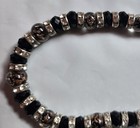 Murano Glass Bead Necklace From Italy New Black brown 19 