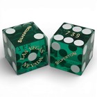Lot  6  Authentic Silverton Las Vegas Nevada Casino Craps Dice Green Polished