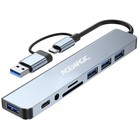 Type-c usb 8-in-1 Doppelkopf-docking Laptop Multifunktions-lesekarte Hub