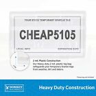 Car Dealer License Plate Temporary Tag Plastic Bags With Adhesive  100 Per Pack 