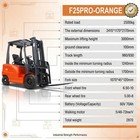 Orange Industrial Electric Forklift - 2 5 Ton Load   3000mm  10ft  Lifting Heigh