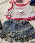 Build-a-bear 2 Denim Blue Jean Skirts  2 Shirts  2 Cheerleader Teddy Clothes