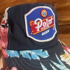 Vtg Point Special Beer Hat Snapback Black Hawaiian Stevens Point Brewery Usa 80s