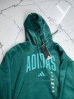 Adidas Hoodie Men   s Large Green Pullover Logo Sweatshirt Athletic Nwt