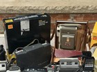 Huge Lot Of Vtg Film digital video Cameras   Accessories  bags tapes tubes more 