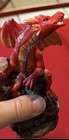 K s Collection Mythic   Magic Red Dragon Figurine Statue Holding Crystal Ball