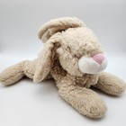 Vintage Aurora Beige Floppy Bunny Rabbit Stuffed Plush 12  Pink Nose Satin Ears