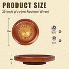 20 Inch Professional Wooden Roulette Wheel  Large Size Solid Wood Casino Roulett