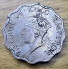 1941 British India George Vi 1 One Anna Cupronickel Coin In Circulated Condition