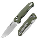 Dispatch 3 46 d2 Steel Axis Lock Folding Pocket Knife Green G10 Handle Survival