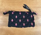 Vera Bradley Cosmetics Bag Retired Pattern Black Floral Cotton New