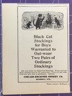1900 Antique Print Ad Black Cat Stockings For Boys Chicago-rockford Hosiery Co