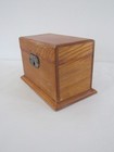 Antique Wooden Sewing Box Clarks Ont Chest Hinged Lid 1880s